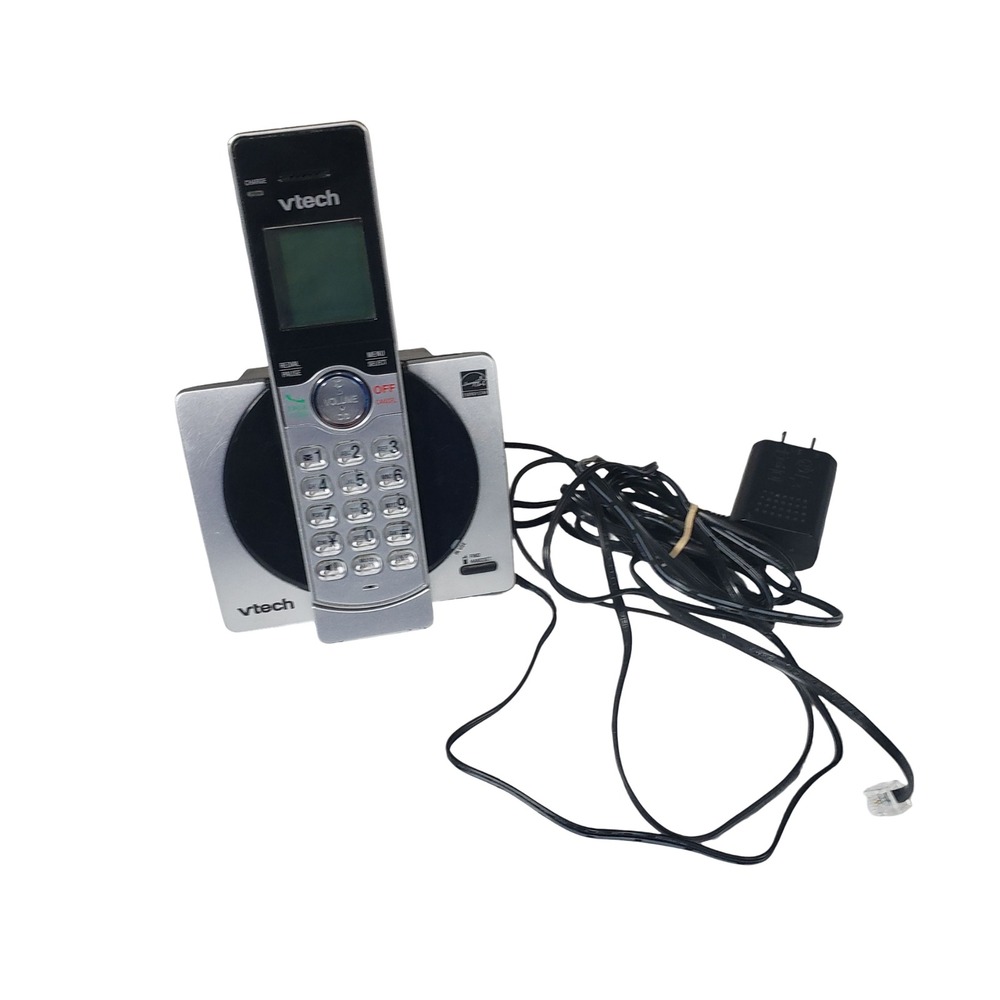 VTech CS6919 Cordless Phone System DECT 6.0 Silver Black Handset and Base